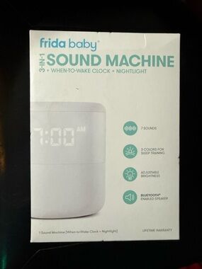 frida baby White 3-in-1 Sound Machine with Nightlight & When-to-Wake Clock
